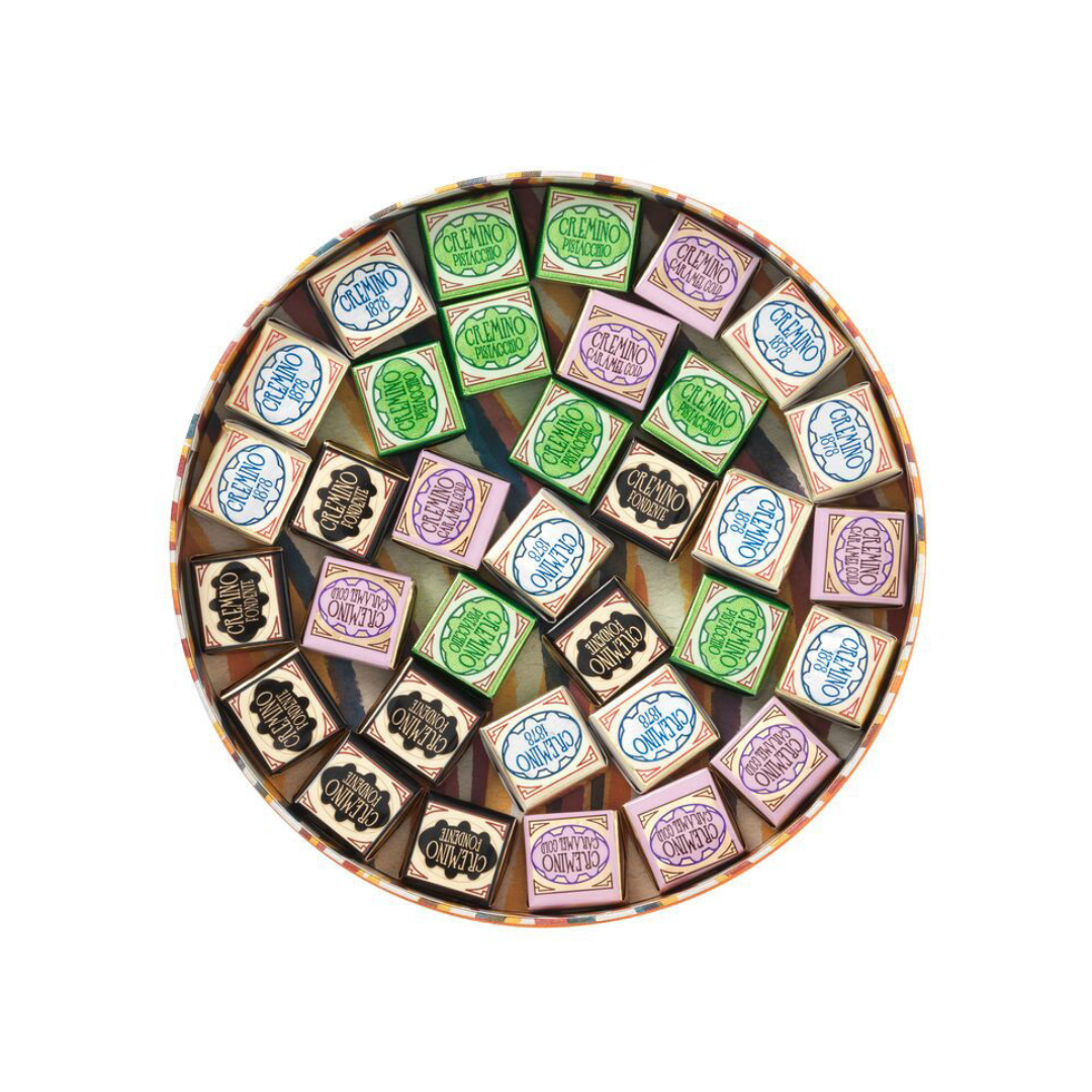 Murrine Medium Round Gift Box - Assorted Italian Chocolate