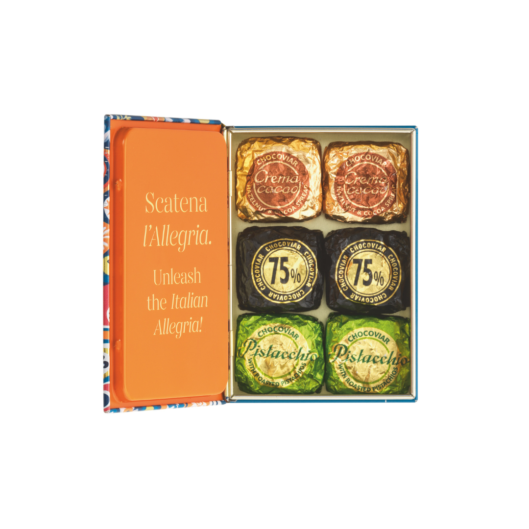 Murrine Mini Book Box - Assorted Gourmet Italian Chocolate