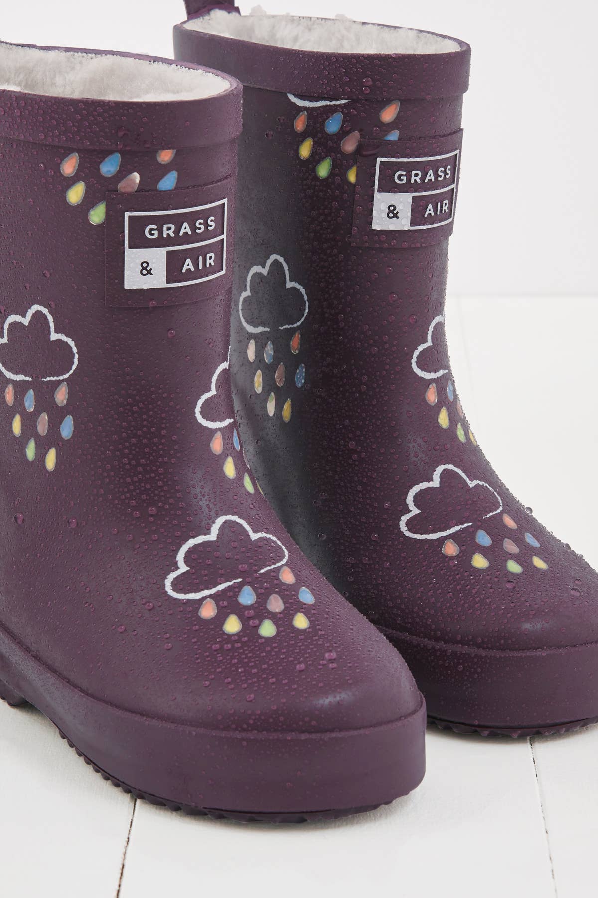 Amethyst Purple Colour-Changing Kids Wellies: UK12
