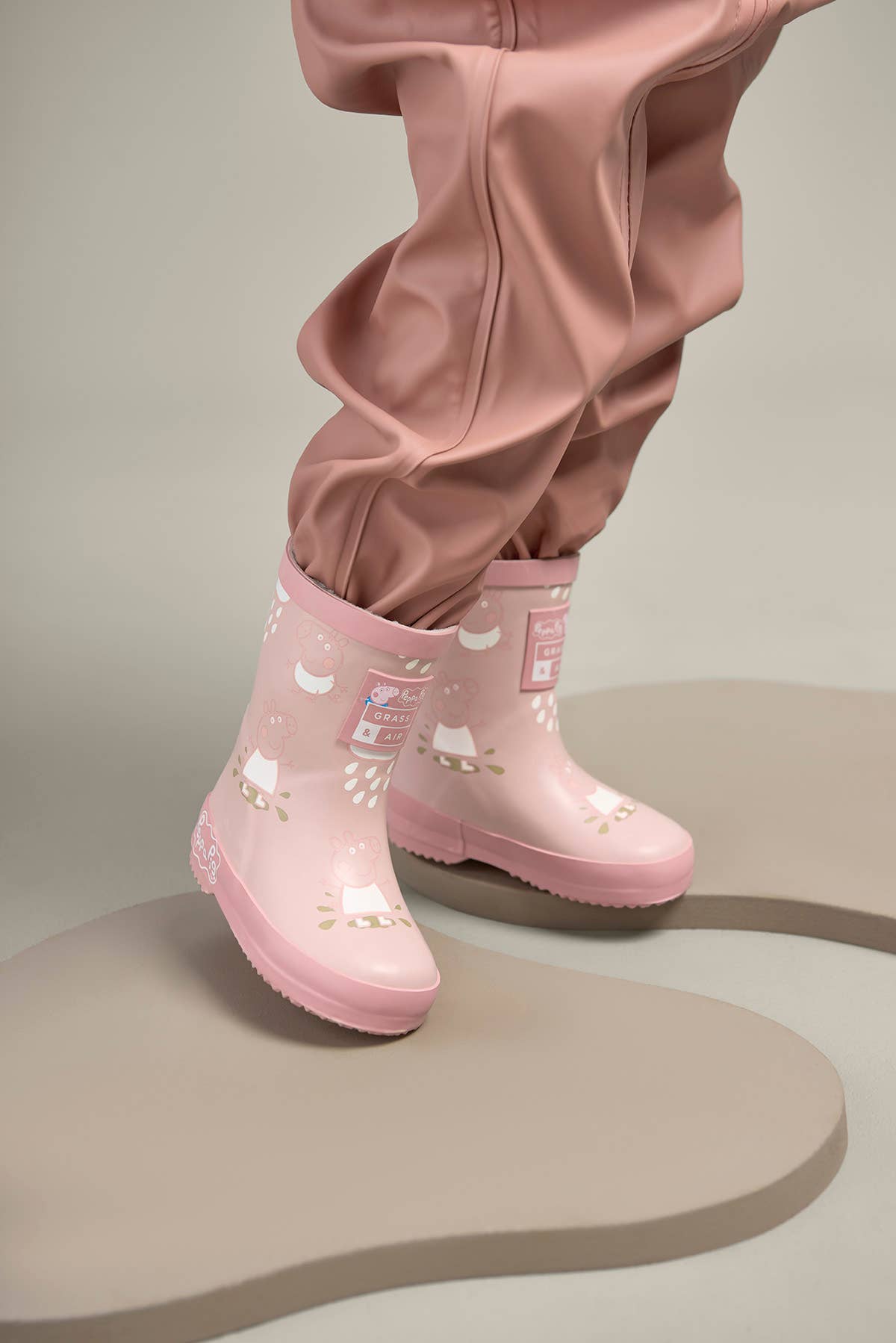 Peppa Pig Pink Colour-Changing Kids Wellies, Teddy Fleece: UK10