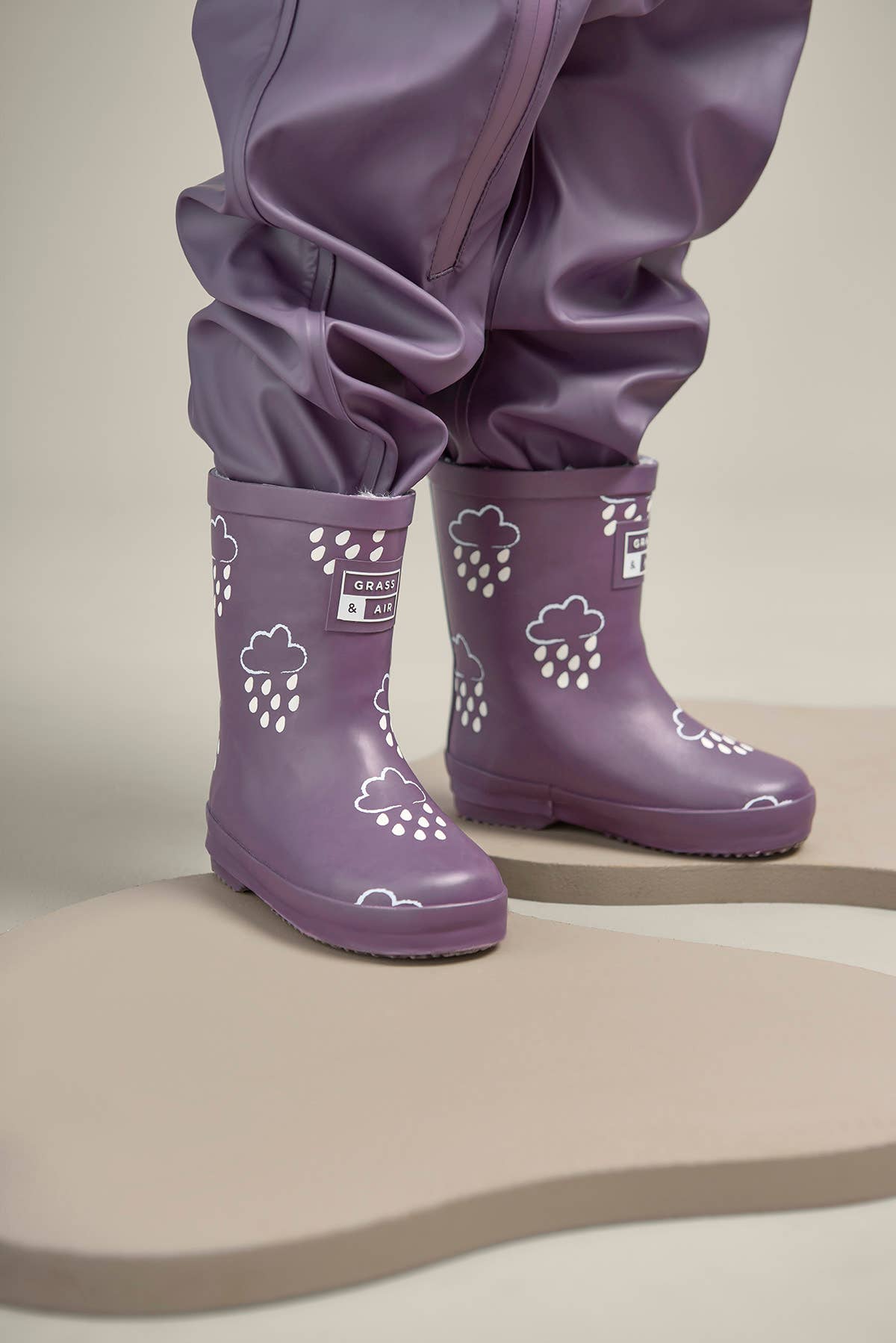Amethyst Purple Colour-Changing Kids Wellies: UK12