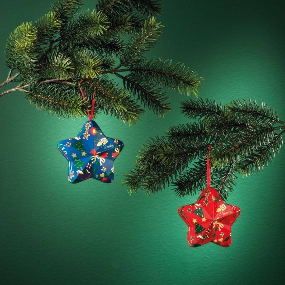 Star Chocolate Tin Christmas Ornament - Holiday Gift Sets