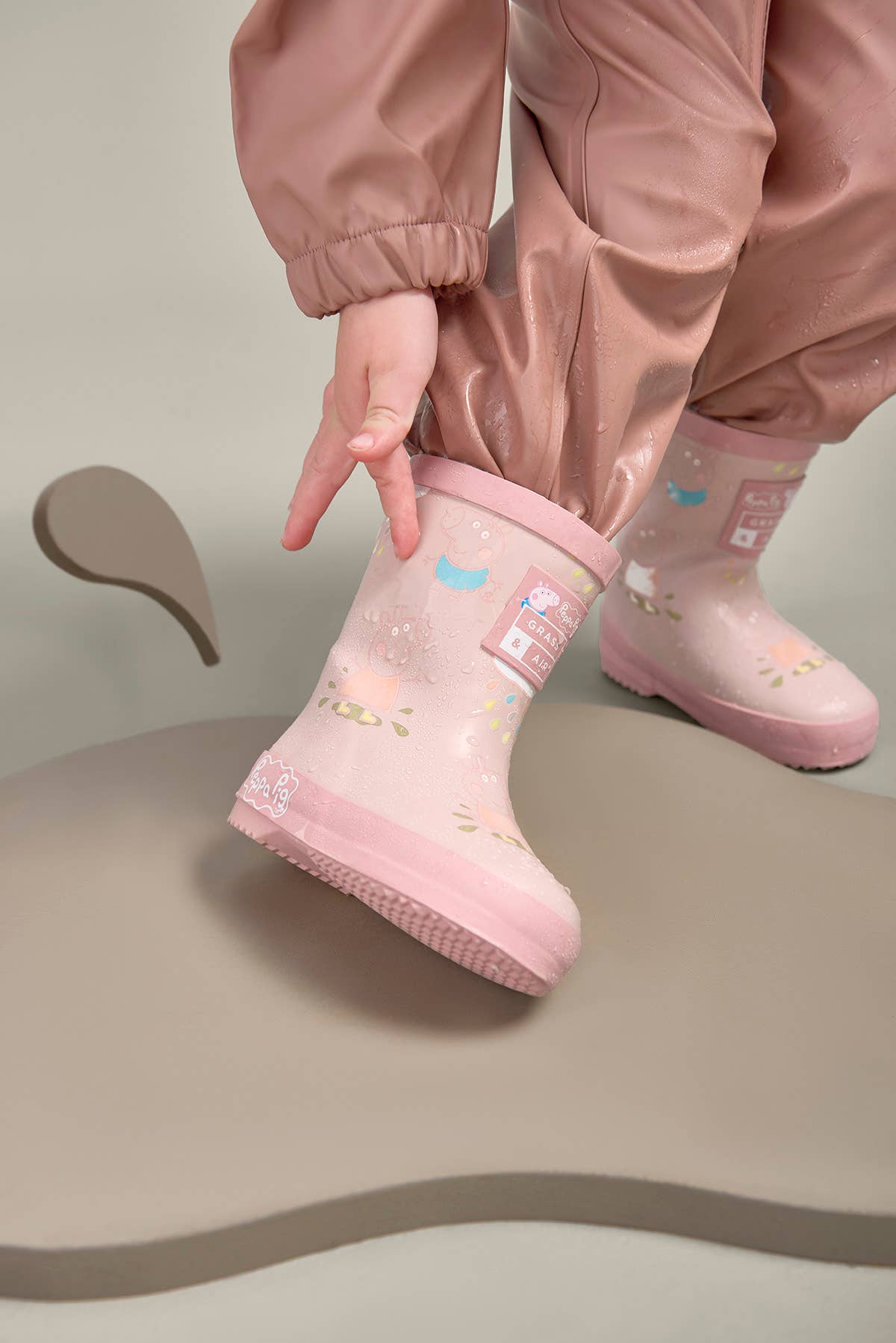 Peppa Pig Pink Colour-Changing Kids Wellies, Teddy Fleece: UK10