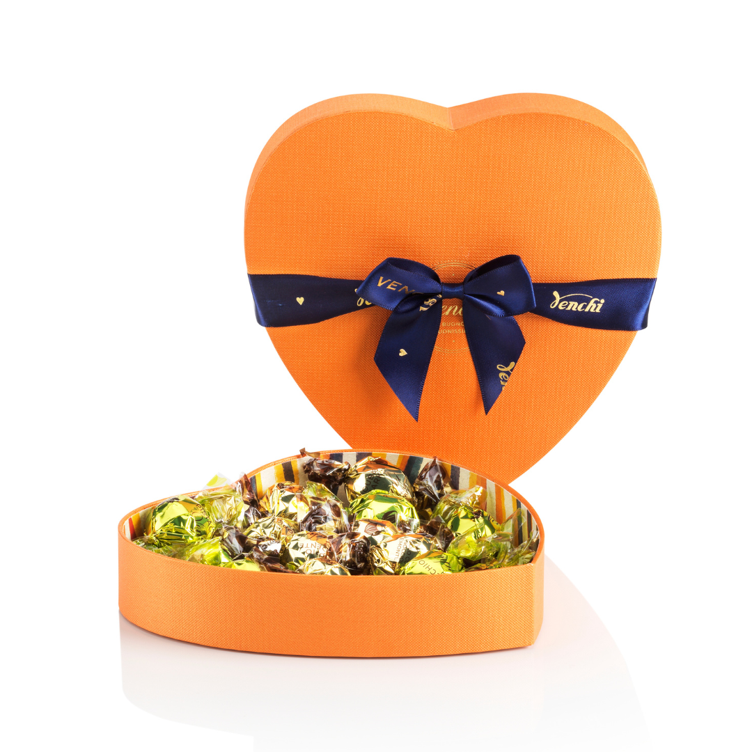 Murrine Heart Gift Box - Italian Gourmet Assorted Chocolate