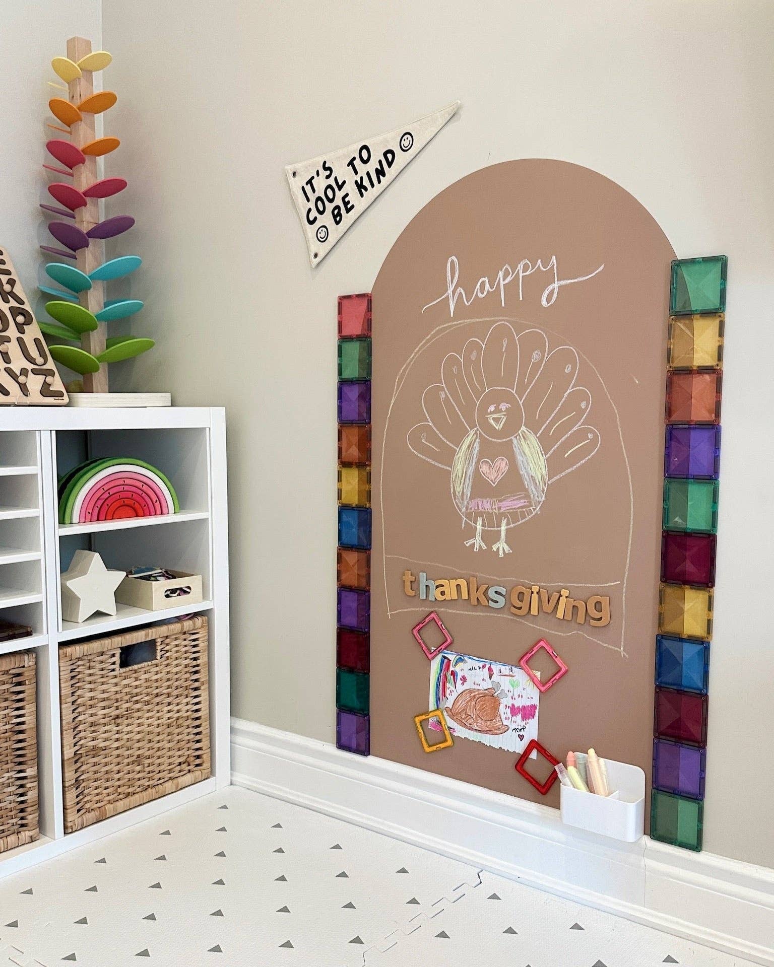 Magic Playwall - Arch Magnetic Wall Decal for Kids: Midnight