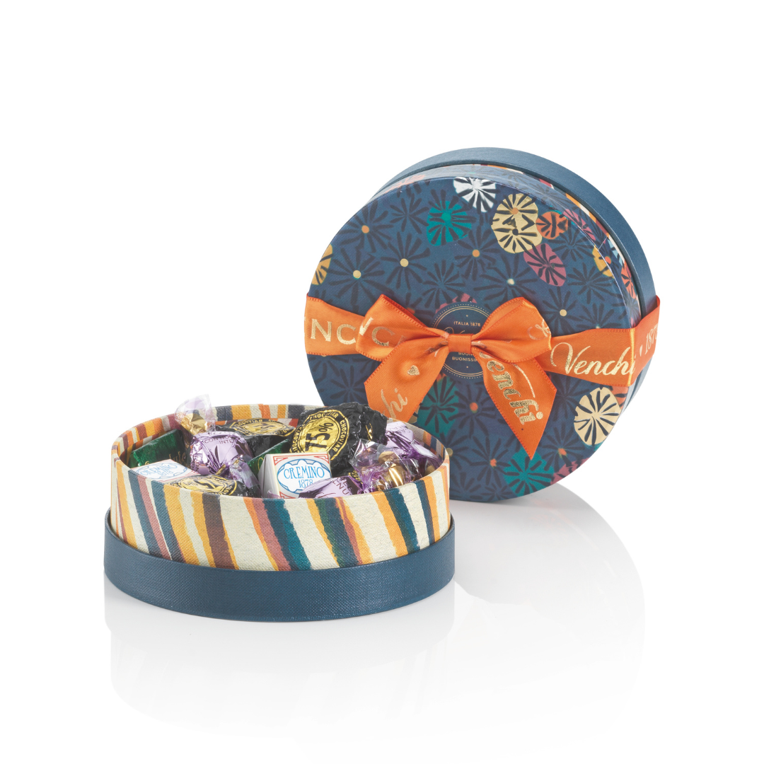 Murrine Small Round Gift Box - Assorted Italian Chocolate