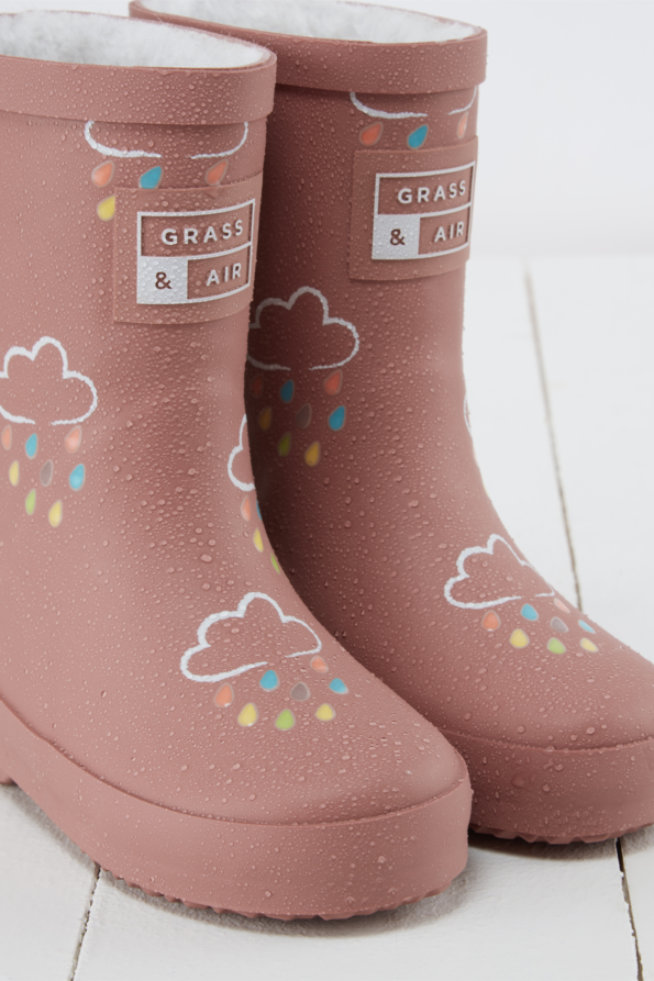 Rose Colour-Changing Kids Winter Wellies: 12 infant