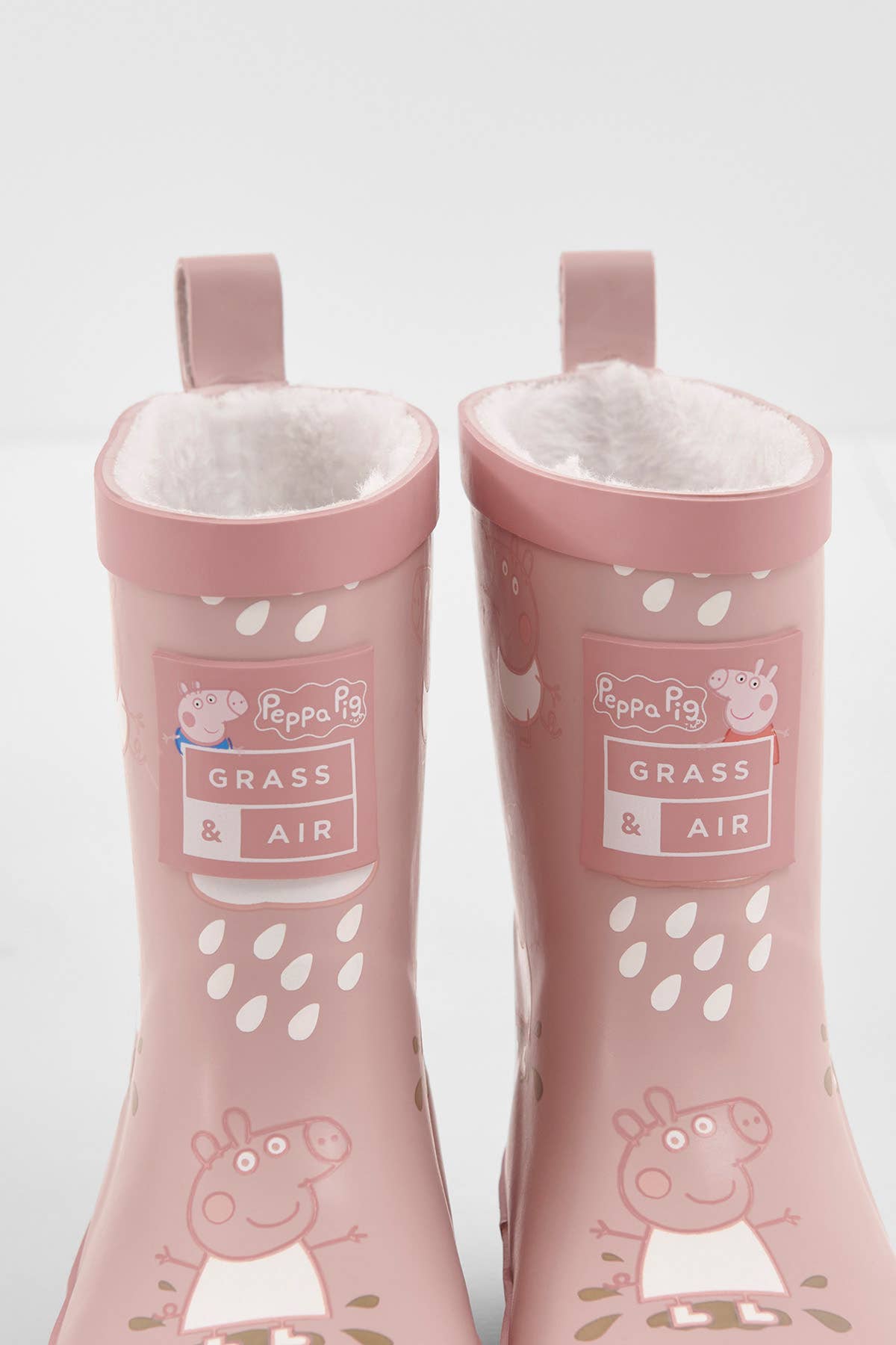 Peppa Pig Pink Colour-Changing Kids Wellies, Teddy Fleece: UK10