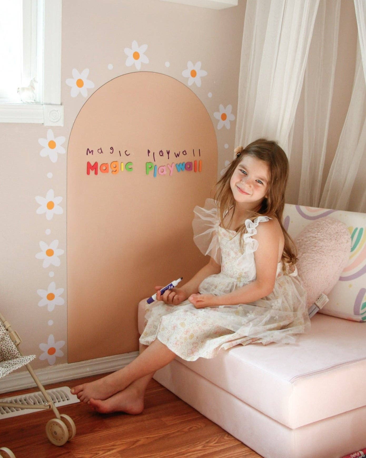 Magic Playwall - Arch Magnetic Wall Decal for Kids: Midnight