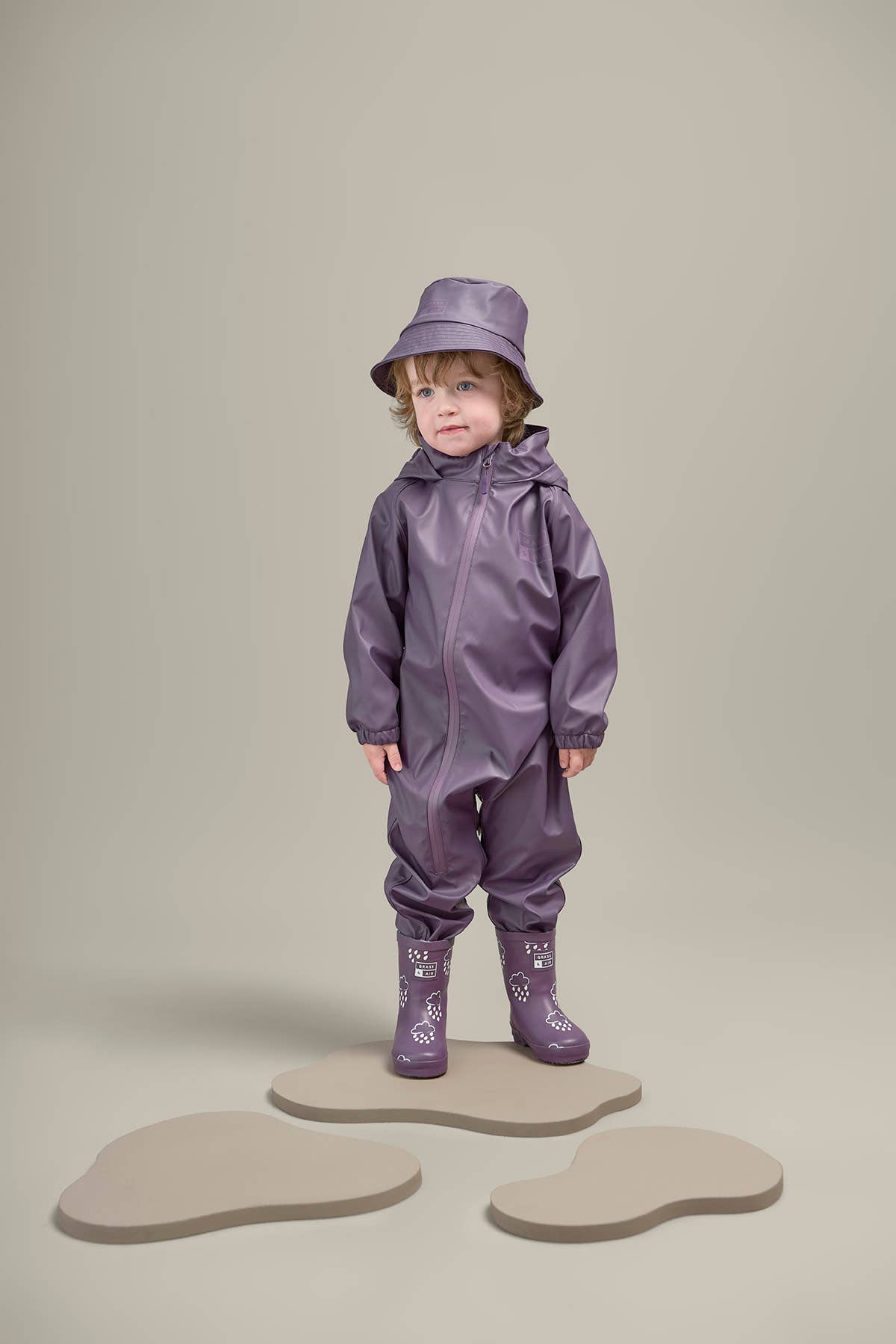 Amethyst Purple Colour-Changing Kids Wellies: UK12
